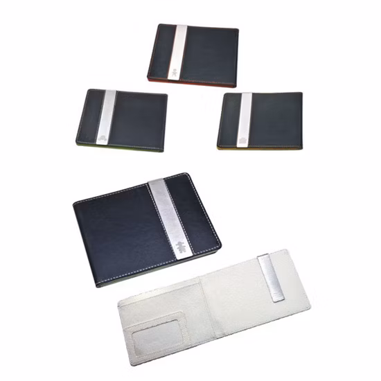 Wholesale Custom Logo Gift Credit ID RFID PU Leather Metal Aluminum Business Name Card Holder Wood Card Holder