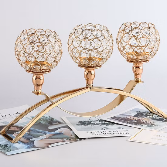 Metal Pillar Candle Holder Centerpiece with Torched Wood Display Tray